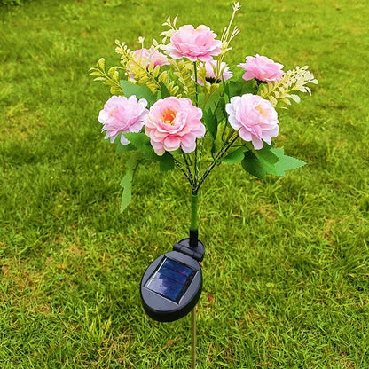 Solar LED Lights Hibiscus Flower Lawn Lamp IP65 Outdoor