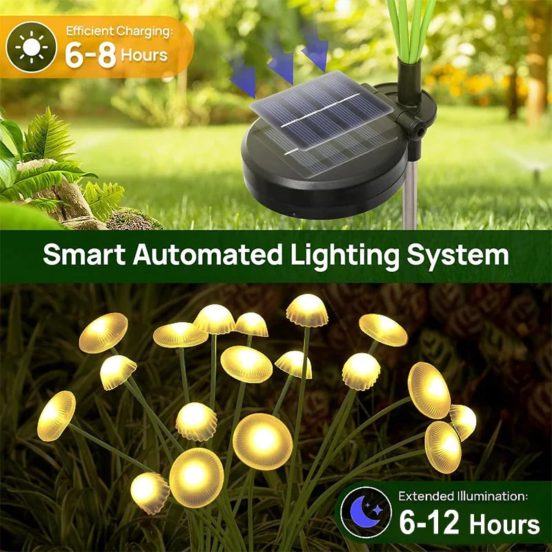 Solar LED Jellyfish Sway Lights Garden Decor Waterproof